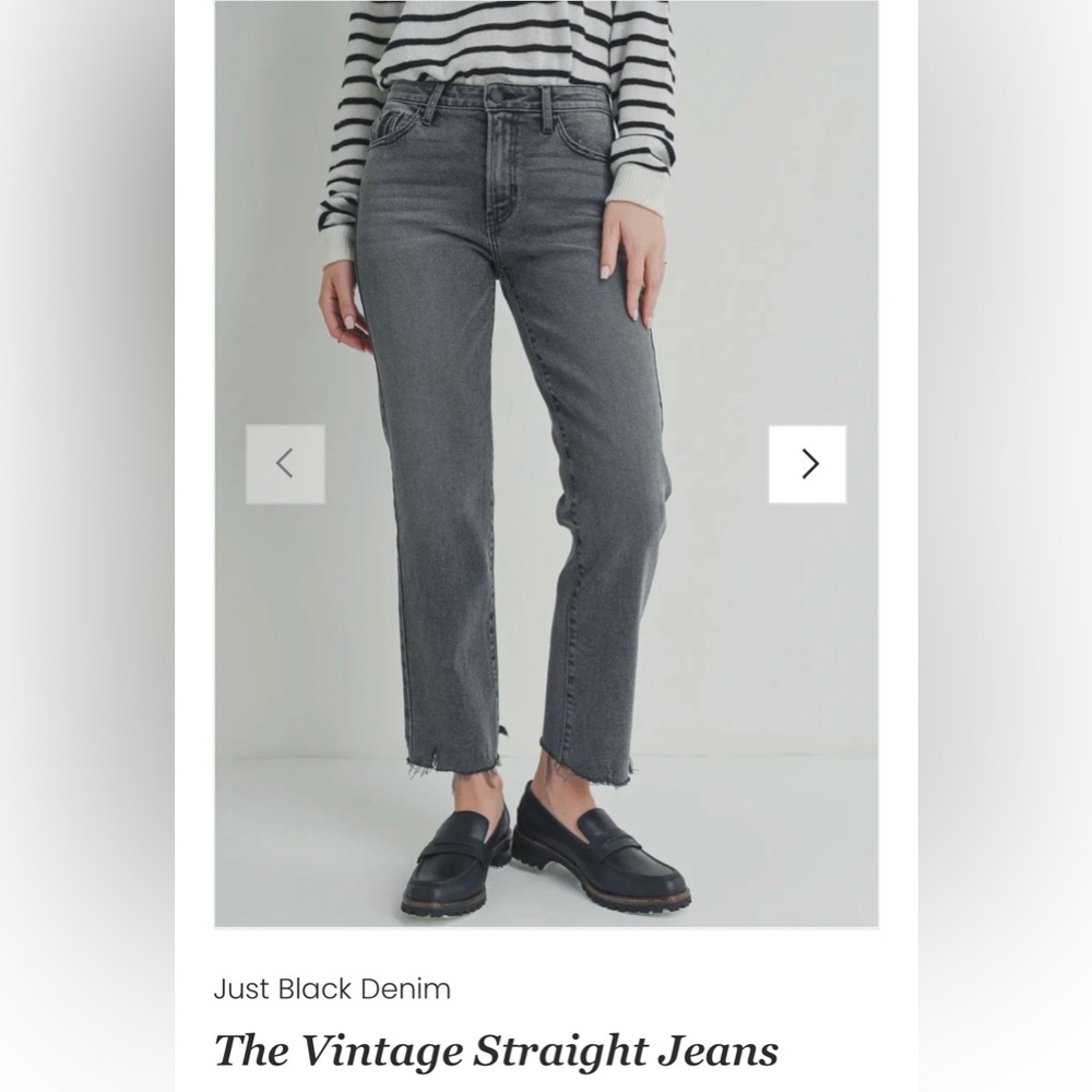 Just Black Vintage Straight Jeans in Gray